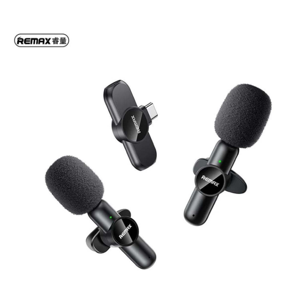 Remax K10 Ryusic Series One-to-Two Live Stream Wireless Microphone - Type C Remax K10 Ryusic Series One-to-Two Live Stream Wireless Microphone - Type C